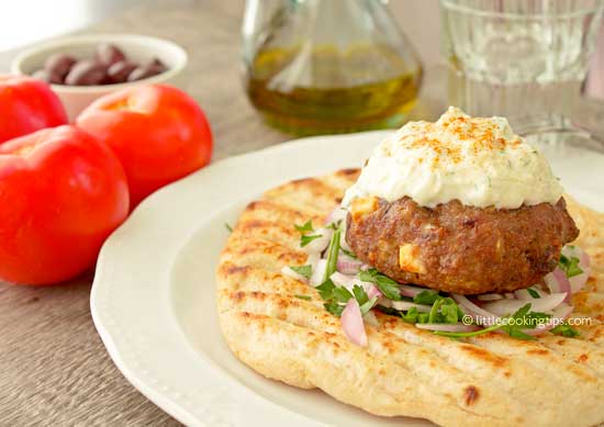Greek Burgers with Feta and Olives Greek Burgers with Feta and Olives