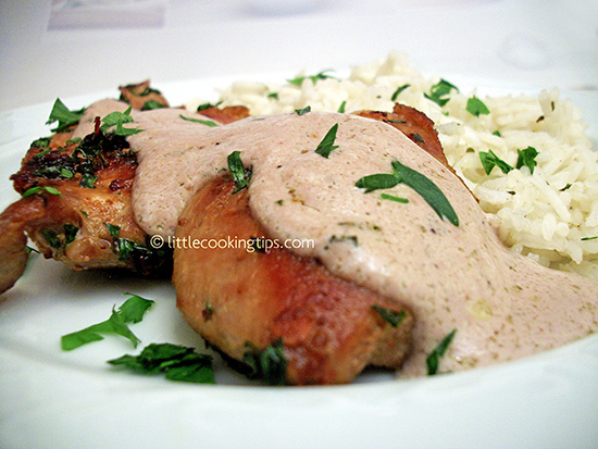 Turkey a la creme with red wine Turkey a la creme with red wine