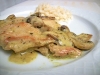 Chicken with cream and mushrooms
